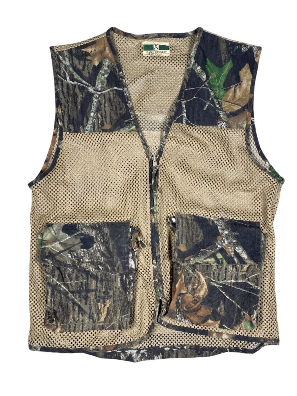 Game Winner Mesh Camo Hunting Vest Pockets Sportswear Outdoor Gear vintage